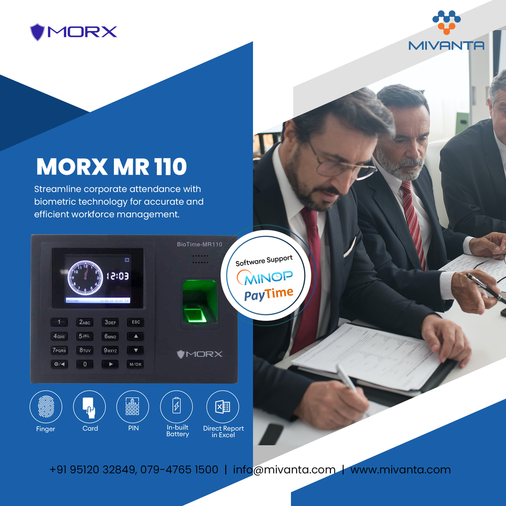 MORX Biotime MR110 Fingerprint Time Clock