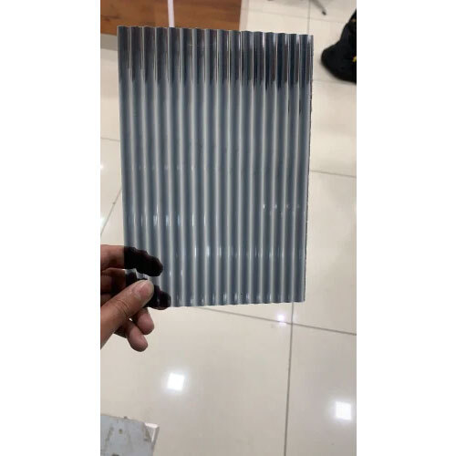 Fluted Polycarbonate Sheet - Color: Transparent