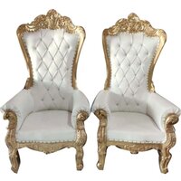 Jaimala Sofas Chairs - Color: White &golden