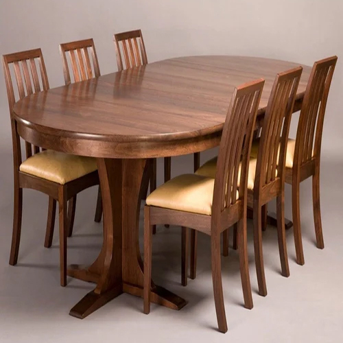 6 Seater Wooden Dining Table Set
