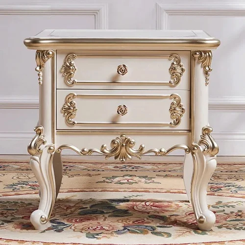 Teak Wood Carving Side Table