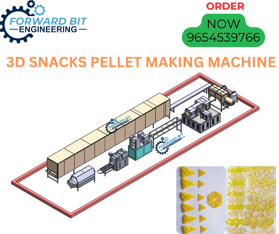 3D Pellets Fryums Making Machine