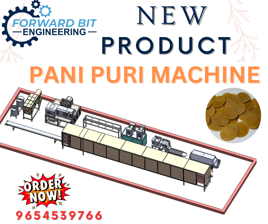 Fully Automatic Pani Puri Making Machine - Capacity: 500 Kg/day