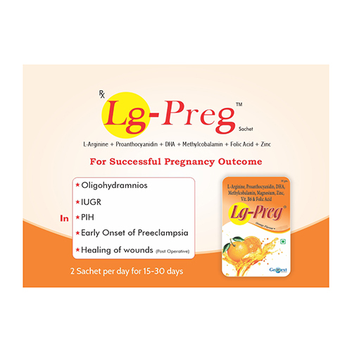 L-Arginine Proanthocyanidin DHA मेथिलकोबालामिन फोलेट अम्ल पैकेट