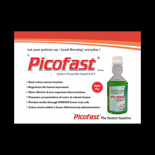 150Ml Sodium Picosulfate Syrup - Drug Type: General Medicines