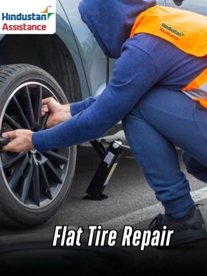 Car flat Tyer change