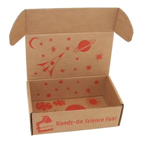 E Flute Printed Corrugated Box - Color: Multicolor