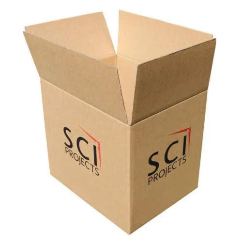 Light Weight Printed Corrugated Box - Color: Brown