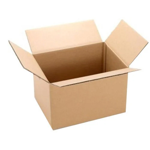 Brown Corrugated Paper Packaging Box - Color: Multicolor
