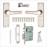 116 Satin Rose Gold Finish Zinc Mortice Handle With SS Plate