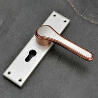 116 Satin Rose Gold Finish Zinc Mortice Handle With SS Plate