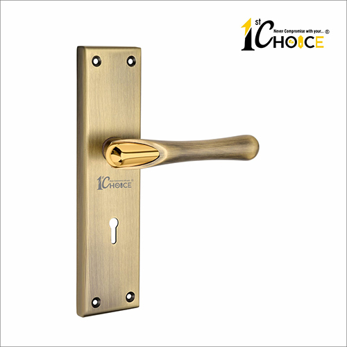 125 Ant Gold FinishZinc Mortice Handle With SS Plate