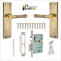 125 Ant Gold FinishZinc Mortice Handle With SS Plate
