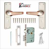 107 Satin Rose Gold Finish Zinc Mortice Handle With SS Plate