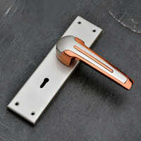 107 Satin Rose Gold Finish Zinc Mortice Handle With SS Plate