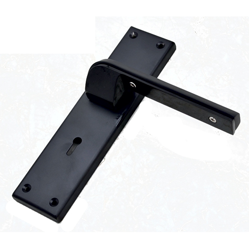 126 Black Finish Zinc Mortice Handle With SS Plate