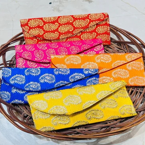 Silk Ambi Brocade Gift Envelopes - Color: Multicolor