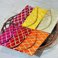 Shagun Envelopes Gota Check - Color: Multicolor