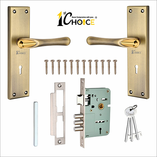 125 Ant Gold FinishZinc Mortice Handle With SS Plate