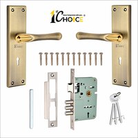 125 Ant Gold FinishZinc Mortice Handle With SS Plate