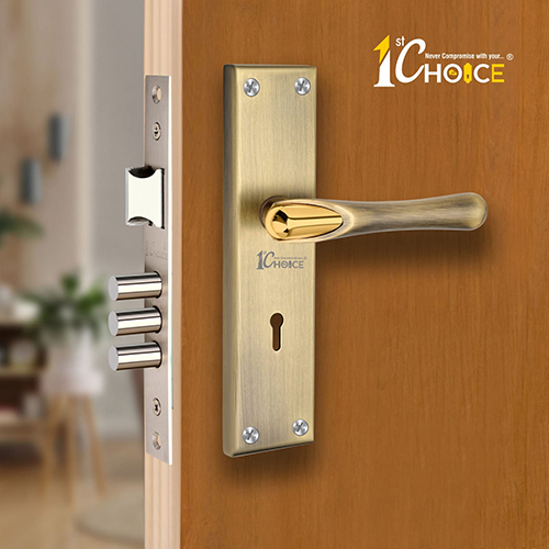 125 Ant Gold FinishZinc Mortice Handle With SS Plate