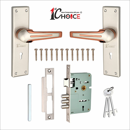 107 Satin Rose Gold Finish Zinc Mortice Handle With SS Plate