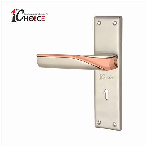 208 Satin Rose Gold Finish Mortice Handle With SS Plate