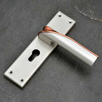 208 Satin Rose Gold Finish Mortice Handle With SS Plate