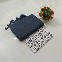 Plain Khadi Cotton Sarees - Color: Multi Color