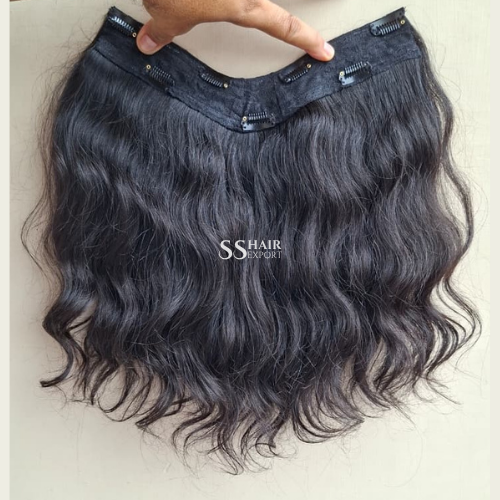Wavy Clip In Hair Extensions Indian Temple Remy Human Hair 22inch Indian Vendor