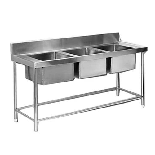 SS Three Bowl Table Sink