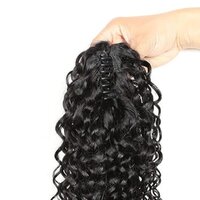 Premium Remy Claw-Clip Ponytail Extension Wavy Human Hair (20 Inch)