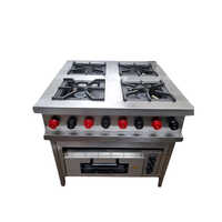 Four Burner Cooking Range - Stainless Steel, Full Impacted Bottom Design, Polished Interior, Matte Finished Exterior | 1-year Warranty, Easy Cleaning