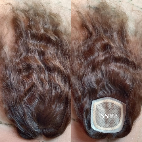 Indian Silk Base Human Hair Toppers Crown Area Hairpiece Wholesale