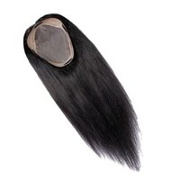 Natural Color Indian Premium Remy Hair Swiss Transparent Lace Toppers  for Women