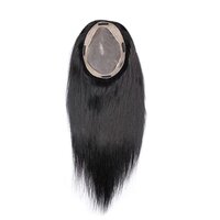 Natural Color Indian Premium Remy Hair Swiss Transparent Lace Toppers  for Women