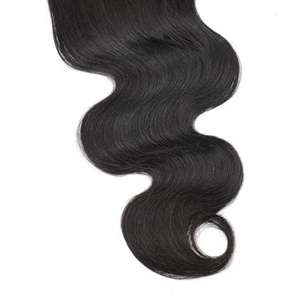 Transparent Brazilian Body Wave 100% Virgin Human Hair 2x6 Lace Closure Middle Part Closure 12inch