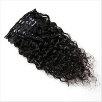 Natural Premium Remy Black Color Body Wave Hair Clip in Hair Extensions  ( 14 INCH )