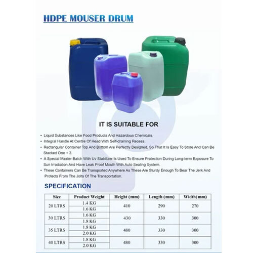 70 Ltr Full Open Top Drum - Color: Blue