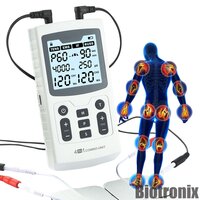 4 in 1 Combo TENS EMS IF RUSS Digital Therapy Machine for Pain Relief and Muscle Stimulation