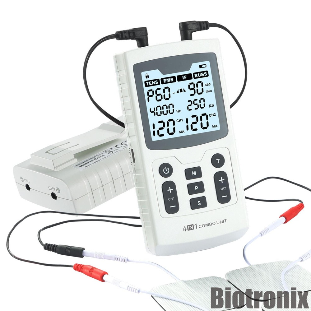 Multi Therapy Combo Device TENS EMS Interferential RUSS Stimulation for Rehabilitation