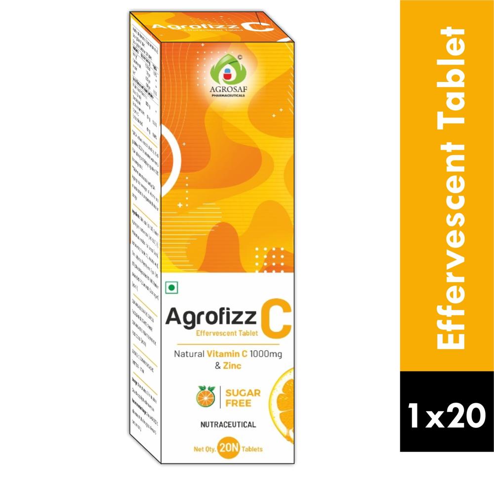 AGROFIZZ C EFFERVESCENT TABLET - AMLA EXTRACT 1000MG,VITAMIN C-40MG,ZINC-10MG