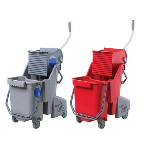 Unger Wringer Trolley With Dual Bucket - Color: Grey