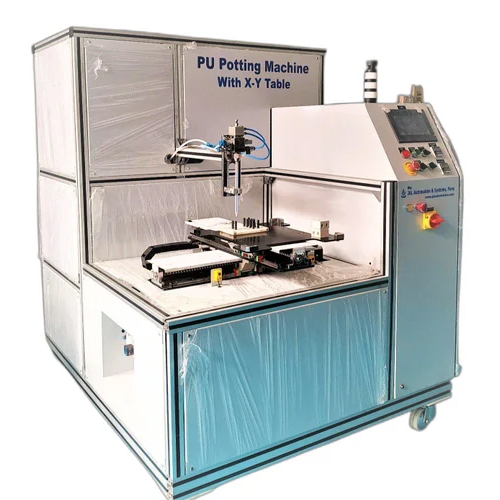 Pu Potting Machine With X Y Table - Color: Blue