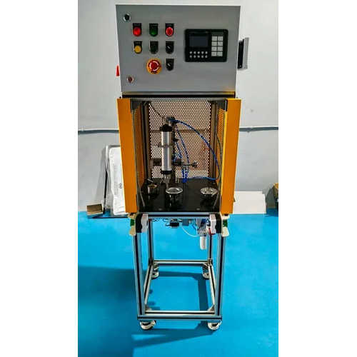Double Head With Rotary Table Dispensing Machine - Color: Silver