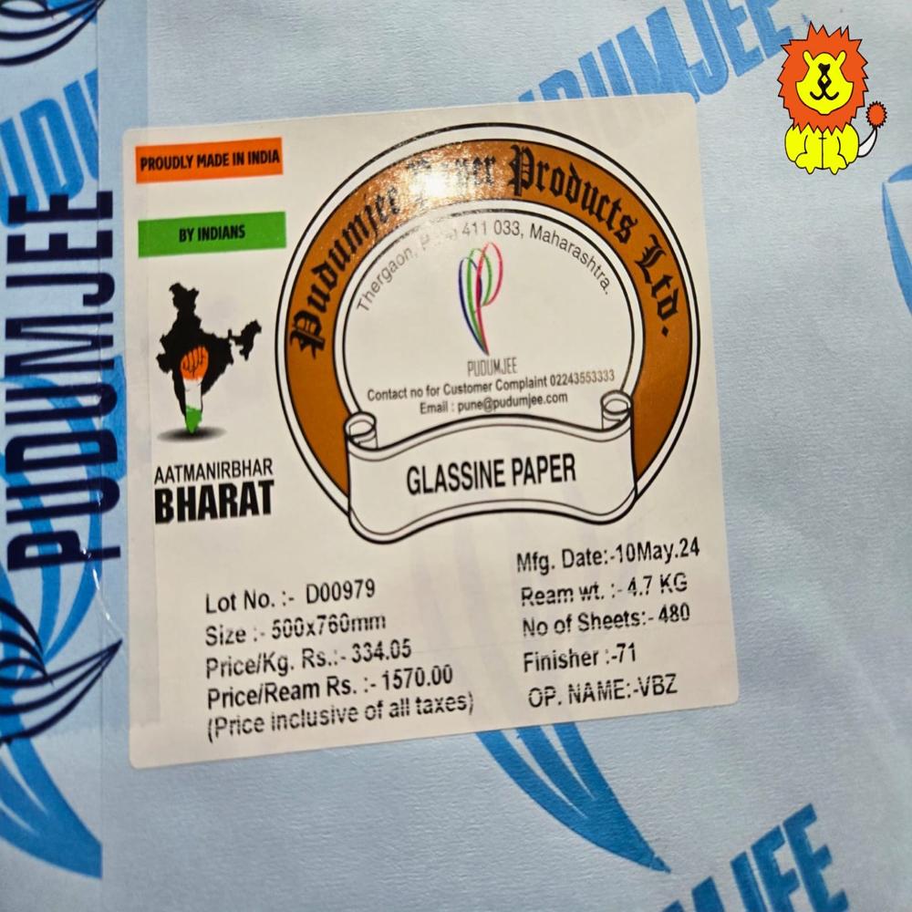 Pudumjee Butter Paper - Color: White