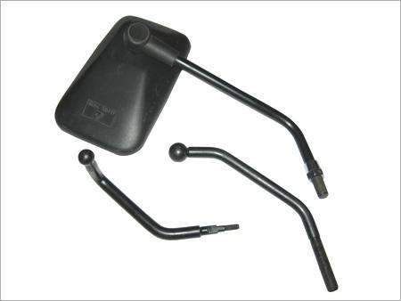 Rear View Mirrors - Steel, 10-15mm Diameter, Black Finish | Adjustability, Durable, Easy Install, Reliable Vision, Secure Mounting