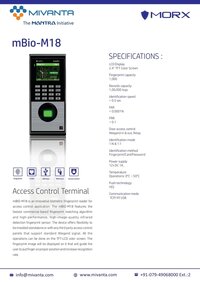 mBio M18 Access Control Terminal