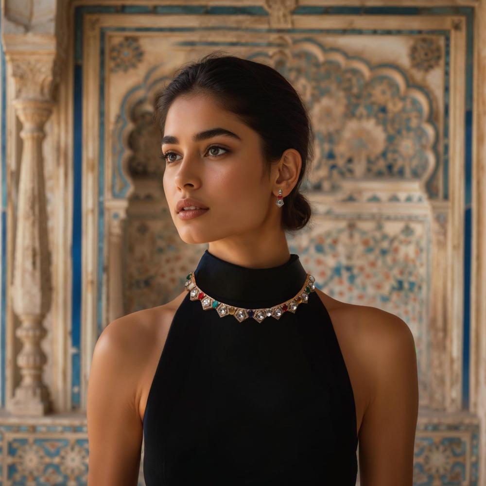 Premium moissanite Necklace with Earrings