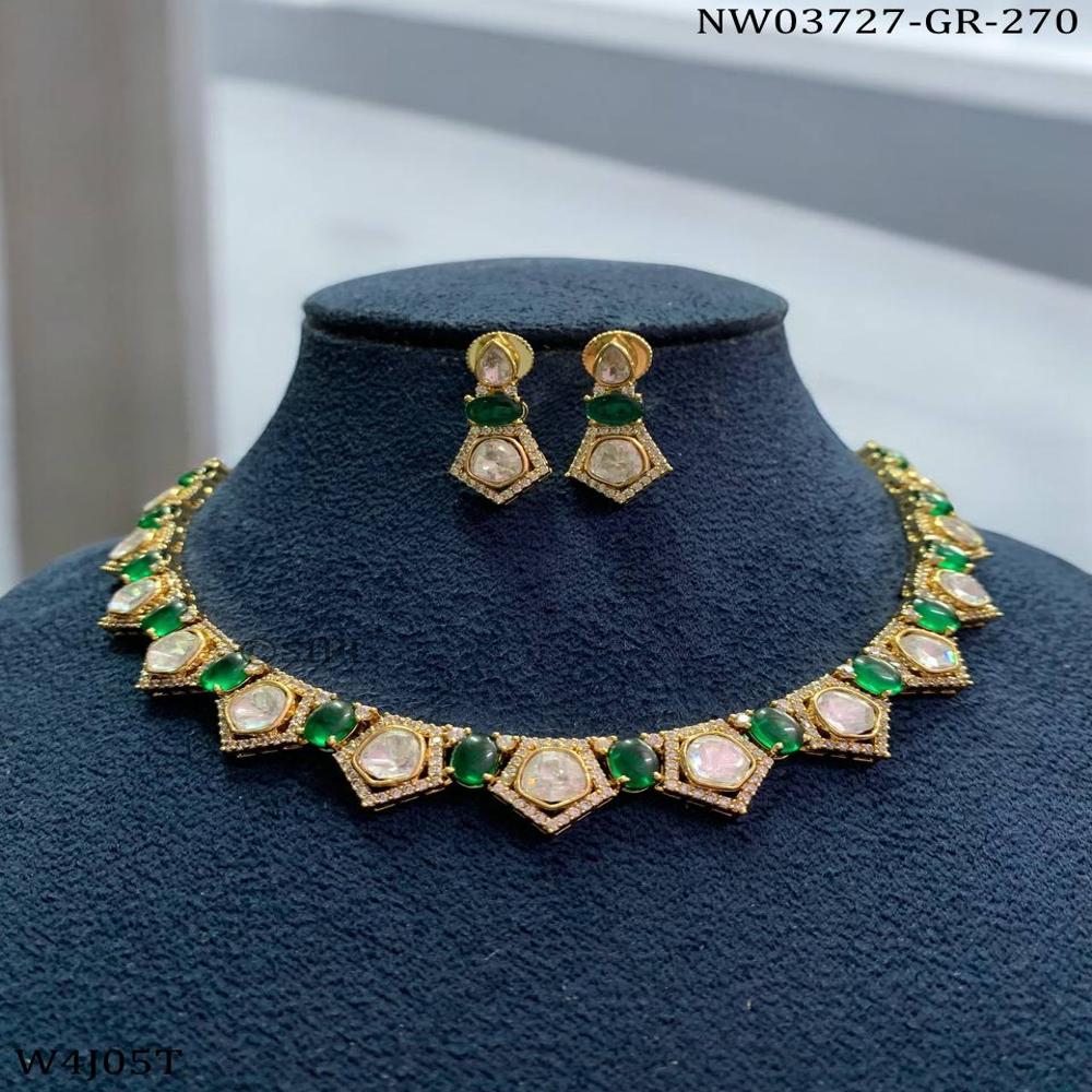 Premium moissanite Necklace with Earrings